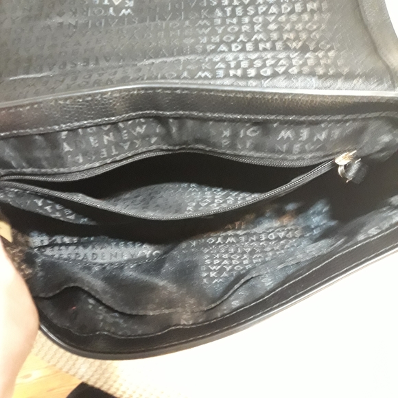 NWOT Kate Spade Patterson Drive medium Maisie crossbody satchel in cement/black - Picture 10 of 14